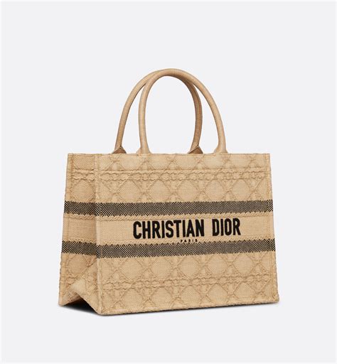 dior raffia book tote